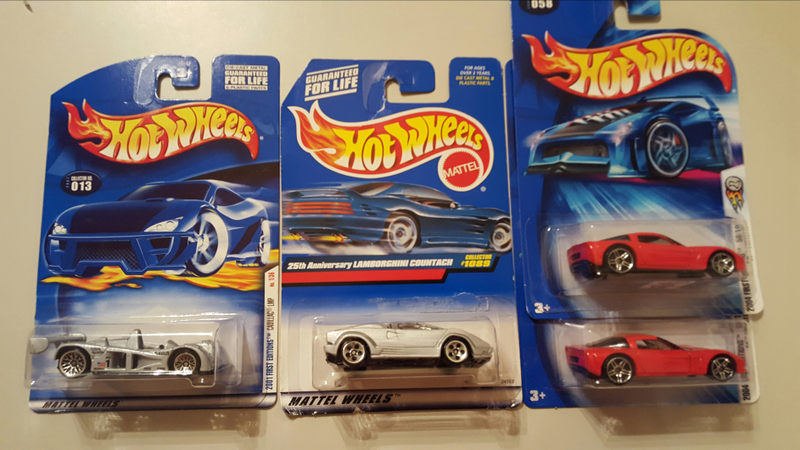 Caddy LMP, 25th Countach and a couple of C6 Corvettes.